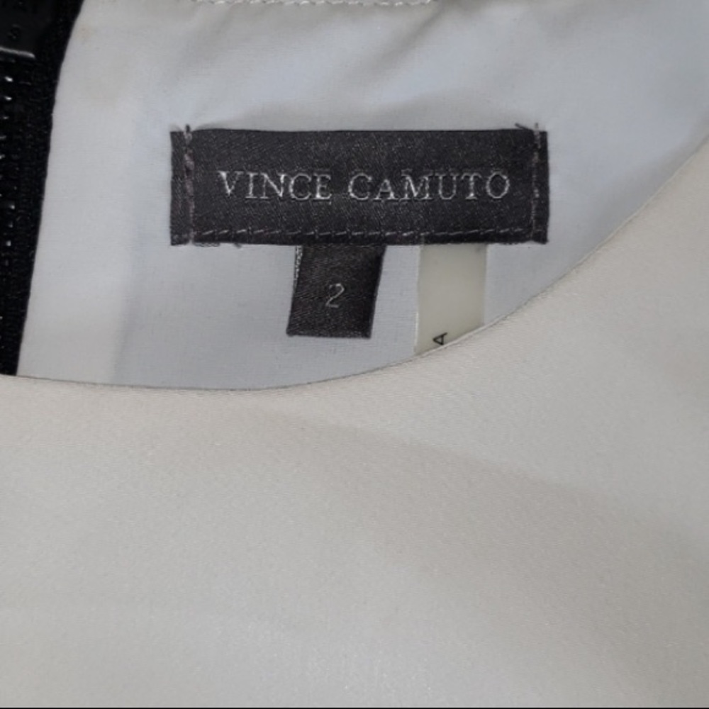 NWT Vince Camuto Ivory Black Flower Sheath Dress sz 2 - Picture 4 of 4